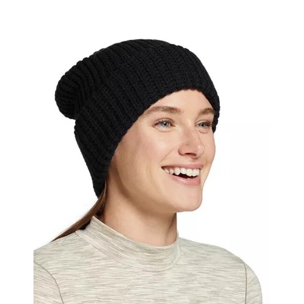 Alpine Design Women's‎ Slouchy Waffle Beanie, Black, One Size